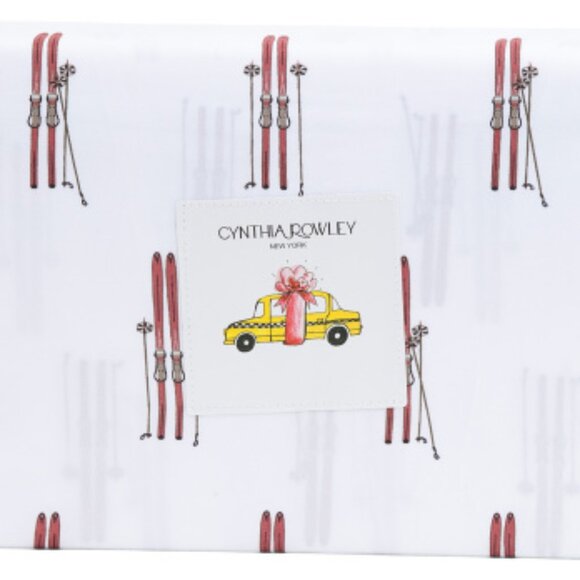 NEW Cynthia Rowley SKIS & POLES King Size Sheet SetVintage Collection